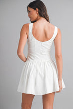 Load image into Gallery viewer, NEWEST ARRIVAL White Poplin Fit and Flare Dress
