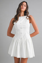 Load image into Gallery viewer, NEWEST ARRIVAL White Poplin Fit and Flare Dress

