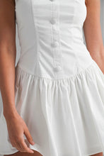 Load image into Gallery viewer, NEWEST ARRIVAL White Poplin Fit and Flare Dress
