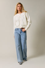 Load image into Gallery viewer, NEWEST ARRIVAL Off White Peter Pan Cardigan
