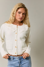 Load image into Gallery viewer, NEWEST ARRIVAL Off White Peter Pan Cardigan
