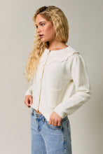 Load image into Gallery viewer, NEWEST ARRIVAL Off White Peter Pan Cardigan

