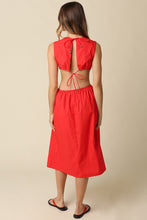 Load image into Gallery viewer, NEWEST ARRIVAL Red Open Back Midi Dress
