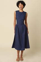 Load image into Gallery viewer, NEWEST ARRIVAL Navy Open Back Midi Dress
