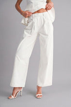 Load image into Gallery viewer, NEWEST ARRIVAL *PREORDER 7/2* White Denim Peplum Pants Set
