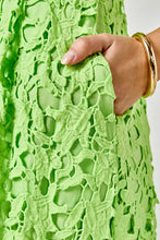 Load image into Gallery viewer, NEWEST ARRIVAL Lime Green Embroidered Lace Cami Midi Dress
