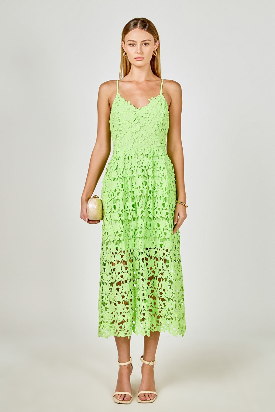 green lace cami dress NEWEST ARRIVAL Lime Embroidered Midi – Five Points Boutique HOCO26