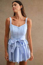 Load image into Gallery viewer, NEWEST ARRIVAL Blue Peplum Mini Skirt Set
