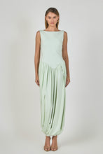 Load image into Gallery viewer, NEWEST ARRIVAL Mint Long Waisted Bubble Hem Maxi Dress
