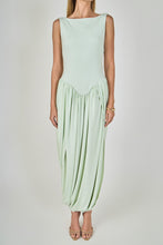 Load image into Gallery viewer, NEWEST ARRIVAL Mint Long Waisted Bubble Hem Maxi Dress
