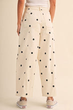 Load image into Gallery viewer, NEWEST ARRIVAL Off White/Black Polka Dot Barrel Jeans
