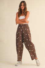 Load image into Gallery viewer, NEWEST ARRIVAL Brown/White Polka Dot Barrel Jeans
