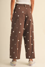 Load image into Gallery viewer, NEWEST ARRIVAL Brown/White Polka Dot Barrel Jeans
