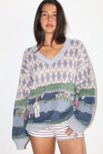 Load image into Gallery viewer, NEWEST ARRIVAL Vintage Golfer and Caddie Pattern Knit Sweater
