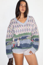 Load image into Gallery viewer, NEWEST ARRIVAL Vintage Golfer and Caddie Pattern Knit Sweater
