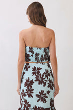 Load image into Gallery viewer, NEWEST ARRIVAL Blue/Brown Floral Crop Maxi Skirt Set

