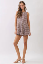 Load image into Gallery viewer, NEWEST ARRIVAL *PREORDER 9/6* Brown Gingham Flare Romper
