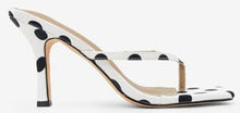 Load image into Gallery viewer, NEWEST ARRIVAL White/Black Polka Dot Kitten Heels
