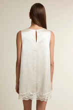 Load image into Gallery viewer, NEWEST ARRIVAL Cream Satin Lace Mini Dress
