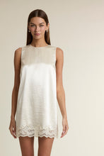 Load image into Gallery viewer, NEWEST ARRIVAL Cream Satin Lace Mini Dress
