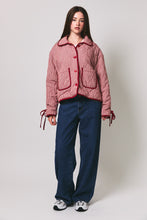 Load image into Gallery viewer, NEWEST ARRIVAL Red Gingham Quilted Jacket
