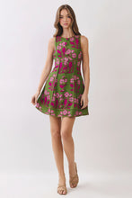 Load image into Gallery viewer, NEWEST ARRIVAL Olive Green/Pink Floral Button Front Dress
