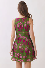 Load image into Gallery viewer, NEWEST ARRIVAL Olive Green/Pink Floral Button Front Dress

