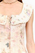 Load image into Gallery viewer, NEWEST ARRIVAL Natural Floral Satin Collared Mini Dress
