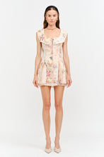 Load image into Gallery viewer, NEWEST ARRIVAL Natural Floral Satin Collared Mini Dress
