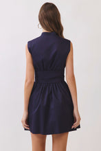 Load image into Gallery viewer, NEWEST ARRIVAL Navy Fit and Flare Waist Belt Dress
