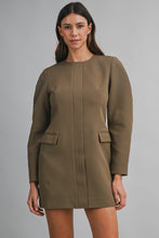 Load image into Gallery viewer, NEWEST ARRIVAL Mocha Brown Blazer Dress
