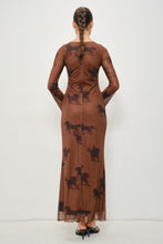 Load image into Gallery viewer, NEWEST ARRIVAL Brown Horse Mesh Maxi Dress
