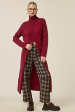 Load image into Gallery viewer, NEWEST ARRIVAL *PREORDER 10/29* Burgundy Turtleneck Split Front Sweater Dress
