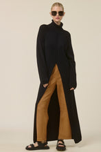 Load image into Gallery viewer, NEWEST ARRIVAL *PREORDER 10/29* Black Turtleneck Split Front Sweater Dress

