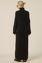 Load image into Gallery viewer, NEWEST ARRIVAL *PREORDER 10/29* Black Turtleneck Split Front Sweater Dress
