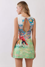 Load image into Gallery viewer, NEWEST ARRIVAL *PREORDER 8/22* Football Print Open Back Mini Dress
