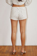 Load image into Gallery viewer, NEWEST ARRIVAL Off White/Black Polka Dot Denim Windbreaker Mini Shorts Set
