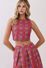 Load image into Gallery viewer, NEWEST ARRIVAL Red Floral Midi Skirt Set
