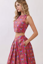 Load image into Gallery viewer, NEWEST ARRIVAL Red Floral Midi Skirt Set
