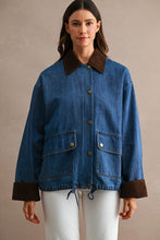 Load image into Gallery viewer, NEWEST ARRIVAL Denim Corduroy Snap Button Jacket
