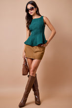 Load image into Gallery viewer, NEWEST ARRIVAL Hunter Green Peplum Blouse

