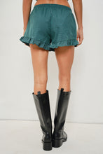 Load image into Gallery viewer, NEWEST ARRIVAL Navy/Forest Green Gingham Ruffle Shorts Set
