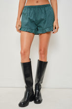 Load image into Gallery viewer, NEWEST ARRIVAL Navy/Forest Green Gingham Ruffle Shorts Set
