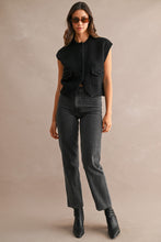 Load image into Gallery viewer, NEWEST ARRIVAL Black Knit Button Down Vest
