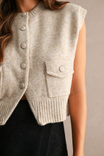 Load image into Gallery viewer, NEWEST ARRIVAL Taupe Knit Button Down Vest
