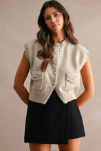 Load image into Gallery viewer, NEWEST ARRIVAL Taupe Knit Button Down Vest
