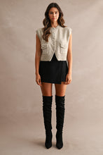 Load image into Gallery viewer, NEWEST ARRIVAL Taupe Knit Button Down Vest
