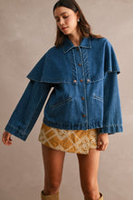 Load image into Gallery viewer, NEWEST ARRIVAL Denim Cape Overlay Jacket
