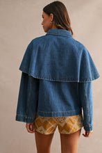Load image into Gallery viewer, NEWEST ARRIVAL Denim Cape Overlay Jacket
