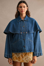 Load image into Gallery viewer, NEWEST ARRIVAL Denim Cape Overlay Jacket
